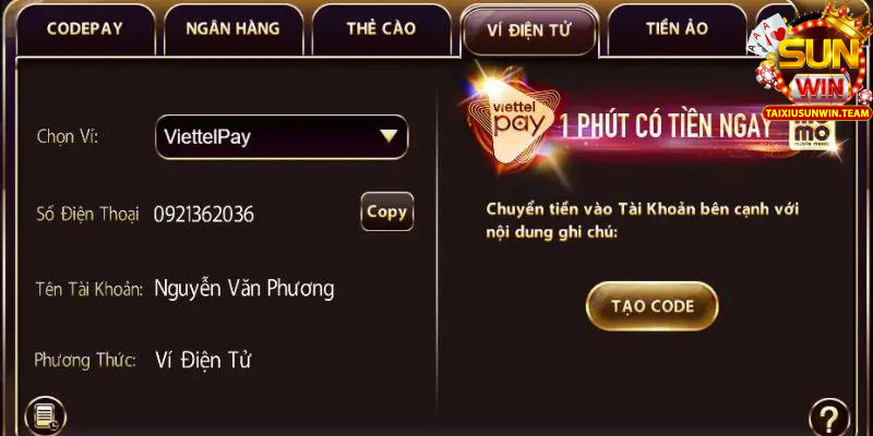 Nạp Tiền Qua Ví Momo